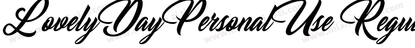 LovelyDayPersonalUse RegularLoveya字体转换